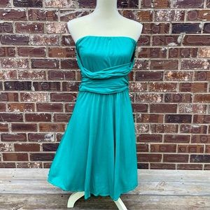 XL The Limited Soft Skater Dress with Tube Top in Green